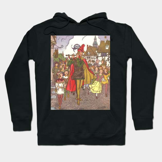 Vintage Fairy Tales, The Pied Piper of Hamelin Hoodie by MasterpieceCafe